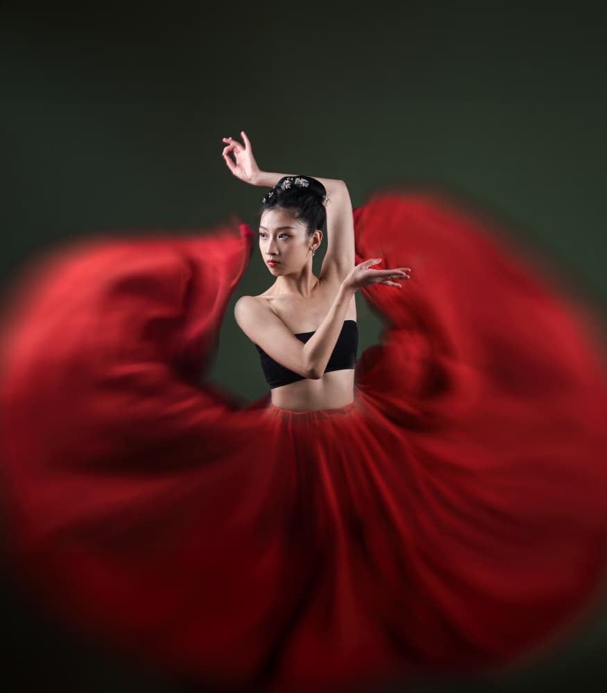 Dynamic Red Dancer by Catherine Wang — canvas wall art