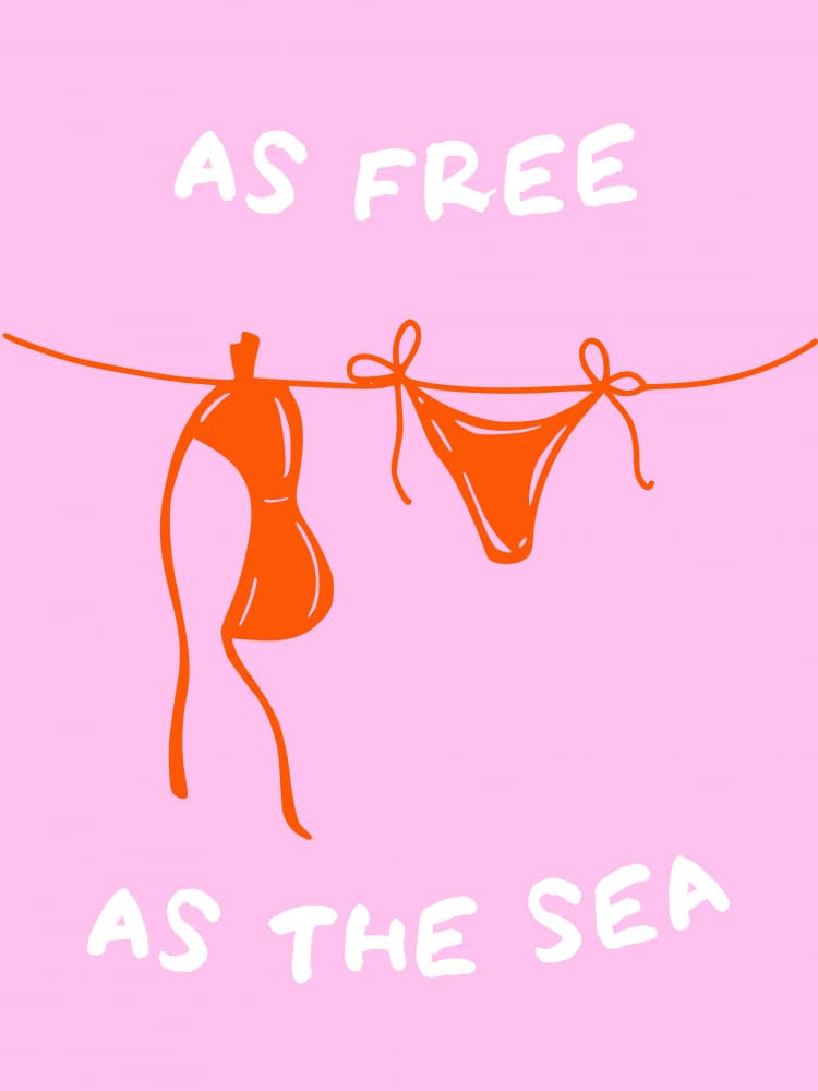 Free As The Sea by Ohkimiko — canvas wall art
