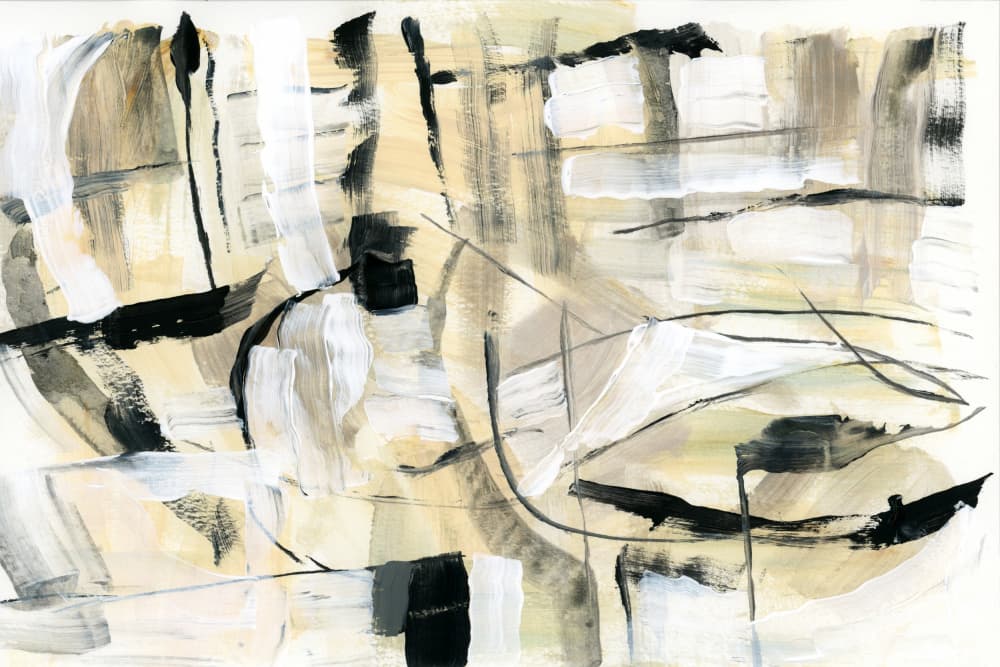 Neutral Abstract Strokes by cartissi — canvas wall art