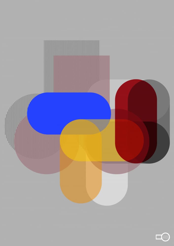 Colorful Abstract Shapes by Leigh Bagley — canvas wall art
