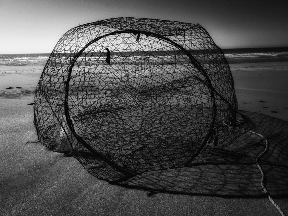 Abandoned Beach Trap by Ali Barootkoob — canvas wall art
