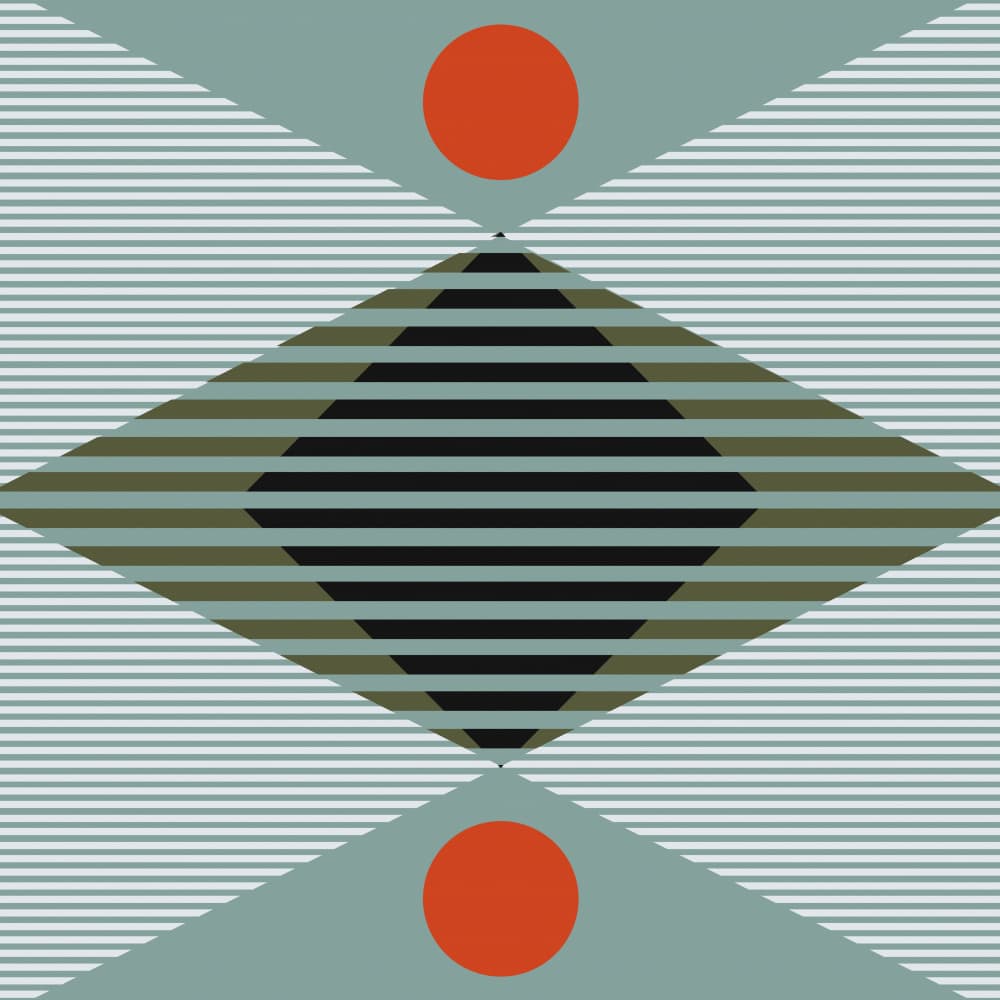 Symmetrical Op Art Circles by Carlos Perez Del Moro — canvas wall art