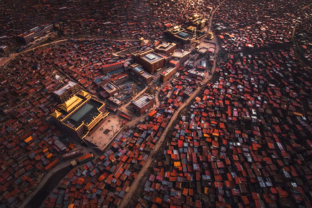 Golden Monastery City by TIANQI — canvas wall art