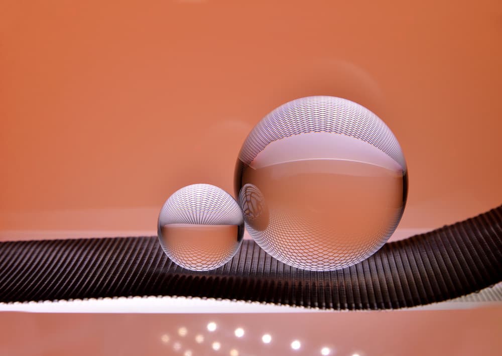 Reflecting Orange Spheres by Heidi Westum — canvas wall art