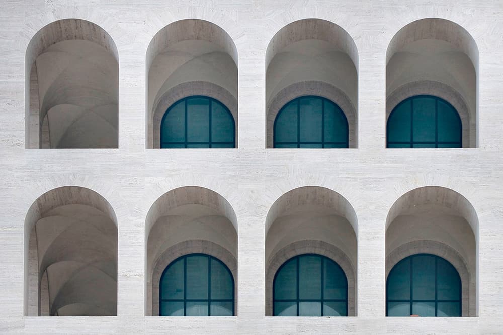 Blue Arched Windows by Antonio Grambone — canvas wall art
