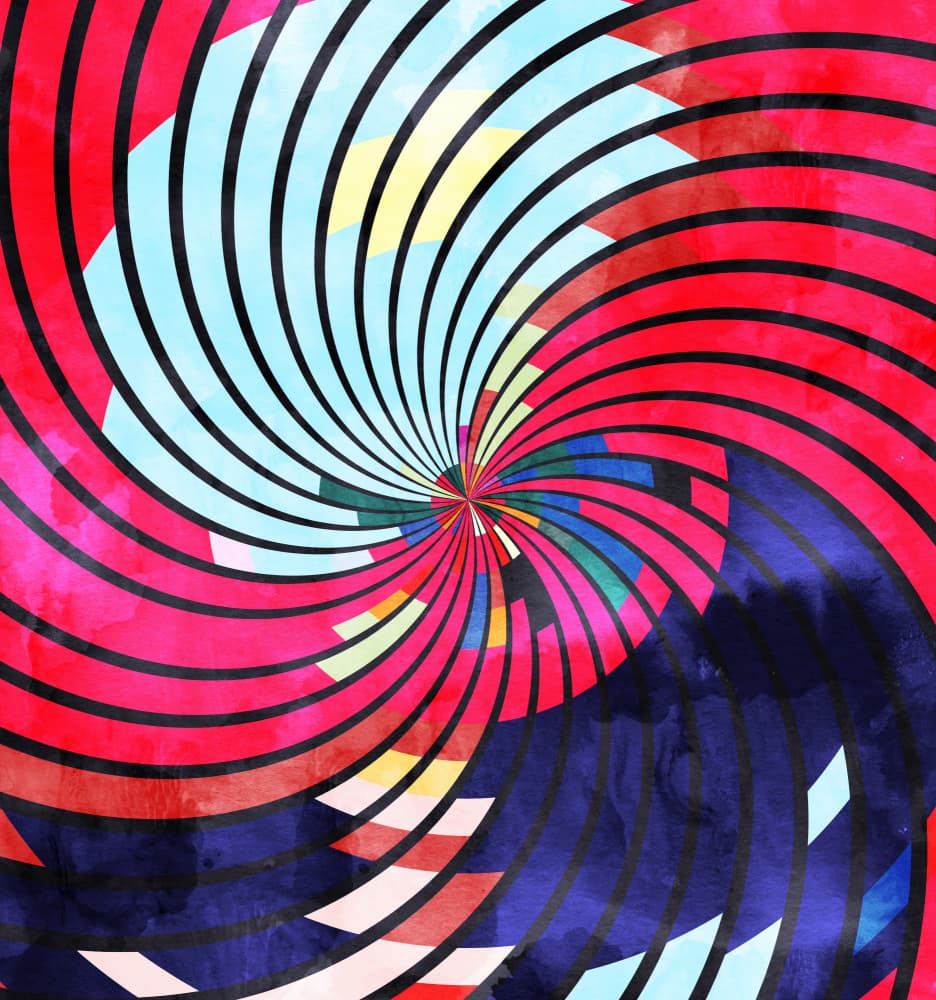 Vibrant Geometric Swirl by Uma Gokhale — canvas wall art