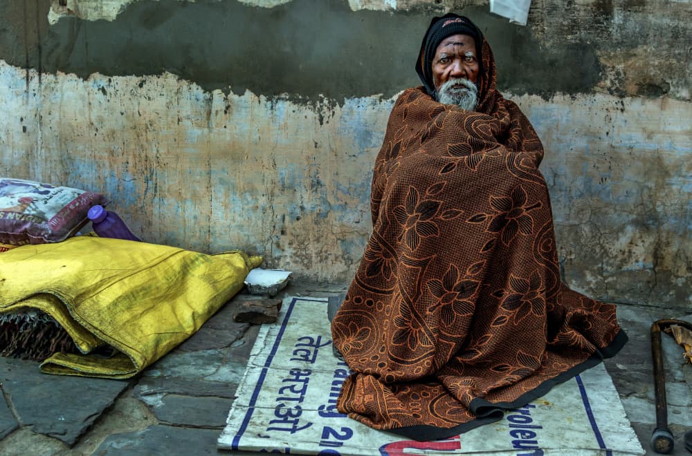 Contemplative Indian Elder by Giuseppe DAmico — canvas wall art