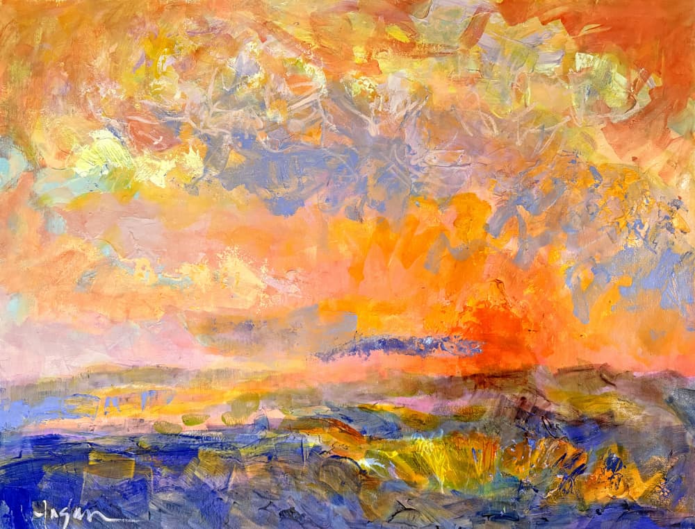 Fiery Dusk Skies by Dorothy Fagan — canvas wall art