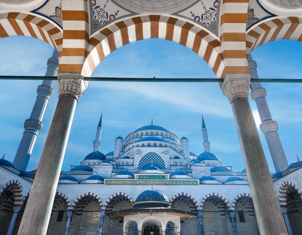 Istanbul Blue Mosque Arches by Asmaa ElTouny — canvas wall art