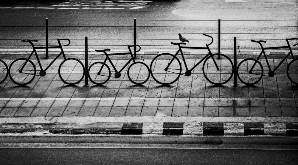 Urban Bicycle Silhouettes by Milan Uhrin AFIAP AZSF — canvas wall art