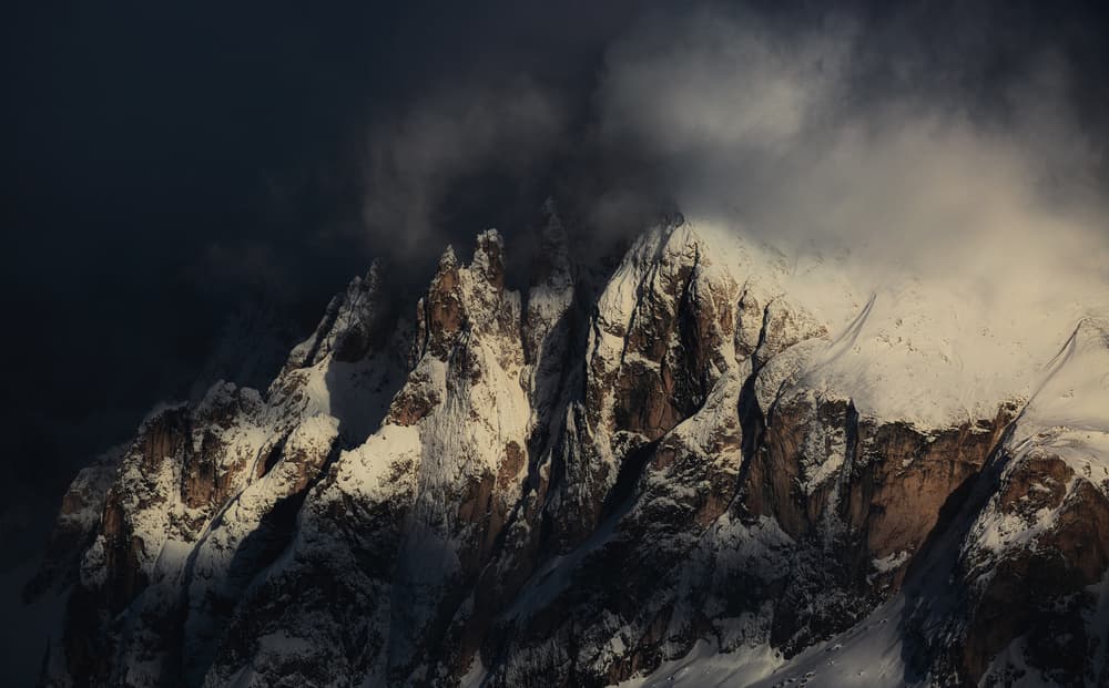 Dramatic Winter Peaks by swapnil deshpande — canvas wall art