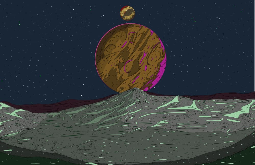 Sci Fi Landscape by Nicholas — canvas wall art