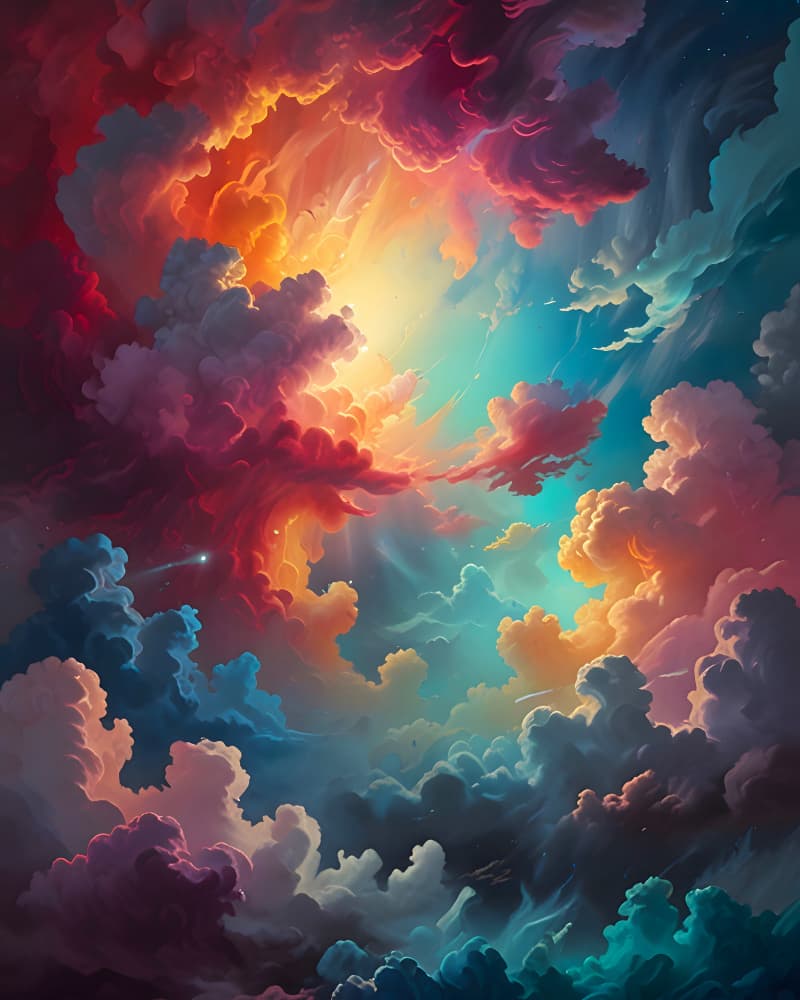 Vibrant Cloud Dream by Kintsugi99 — canvas wall art
