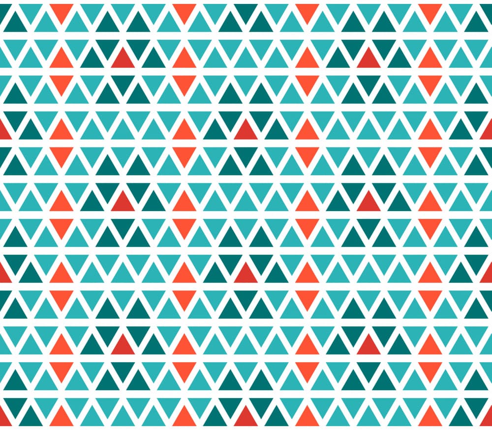 Colorful Geometric Triangles by Marika Barsrsind — canvas wall art
