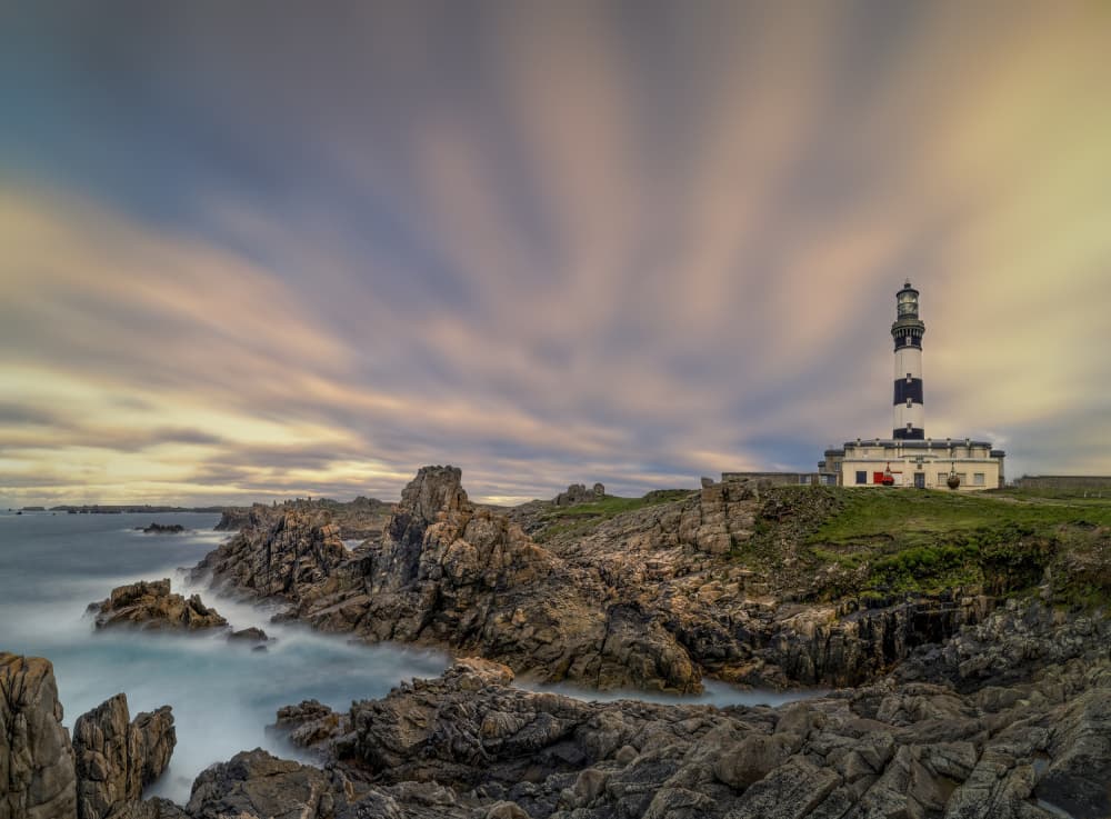 Long Exposure Lighthouse Coast by Raimondo Restelli — canvas wall art