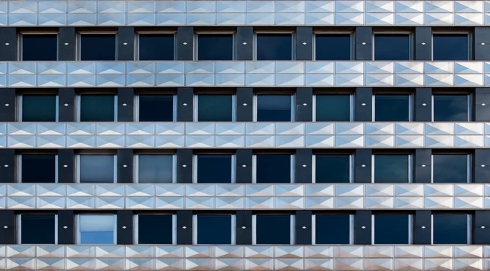 Modern Geometric Facade by Carlos Pardo — canvas wall art