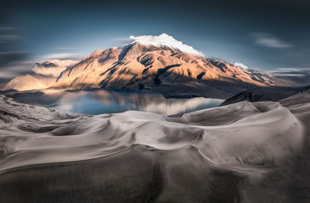 Reflecting Mountain Dunes by YANGYING — canvas wall art