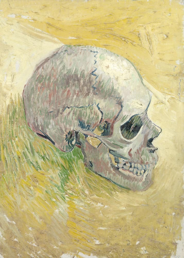 Skull (1887) Original by Vincent Van Gogh — canvas wall art