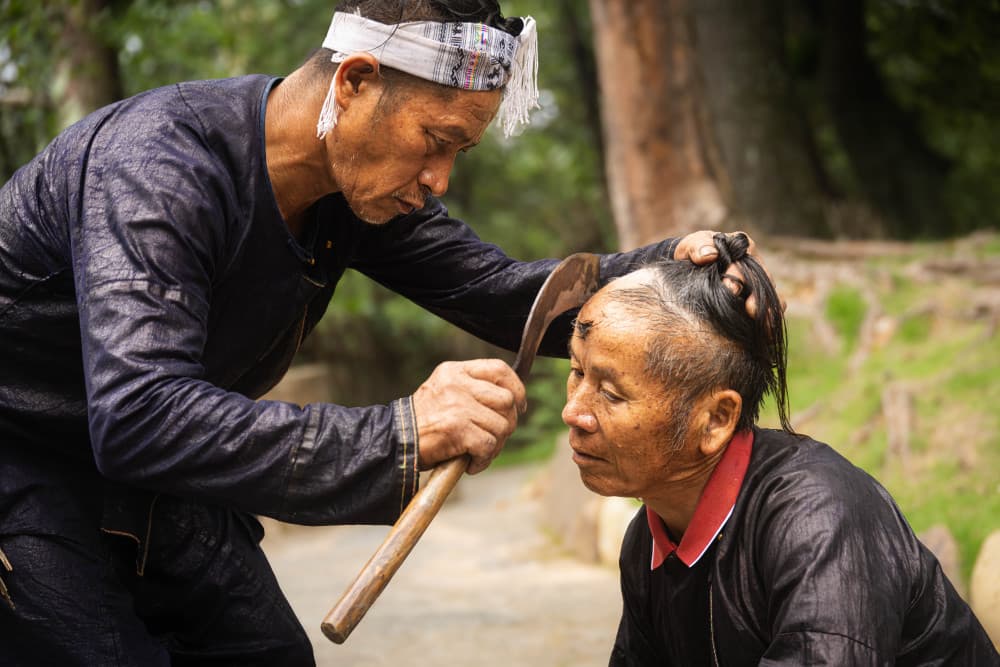 Traditional Haircut Ritual by Tali Stein — canvas wall art