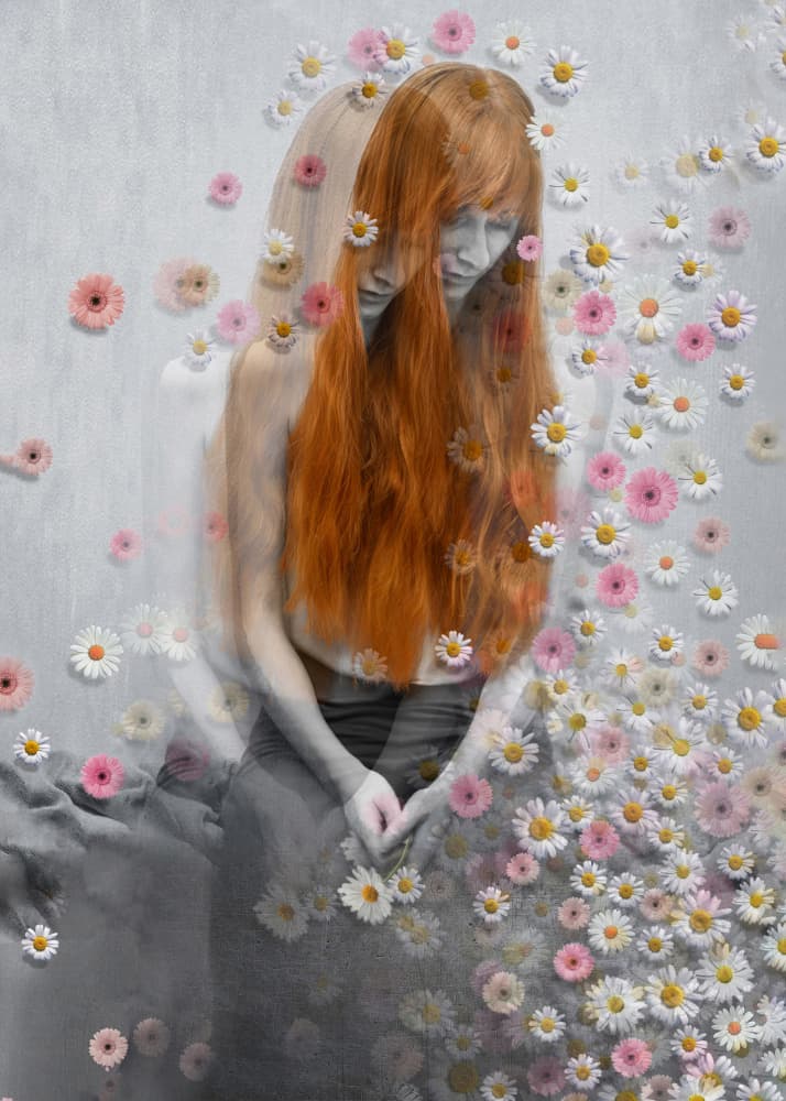 Contemplative Redhead by Joanna Ras — canvas wall art
