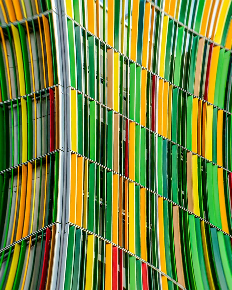 Vibrant Architectural Patterns by Patrick Compagnucci — canvas wall art