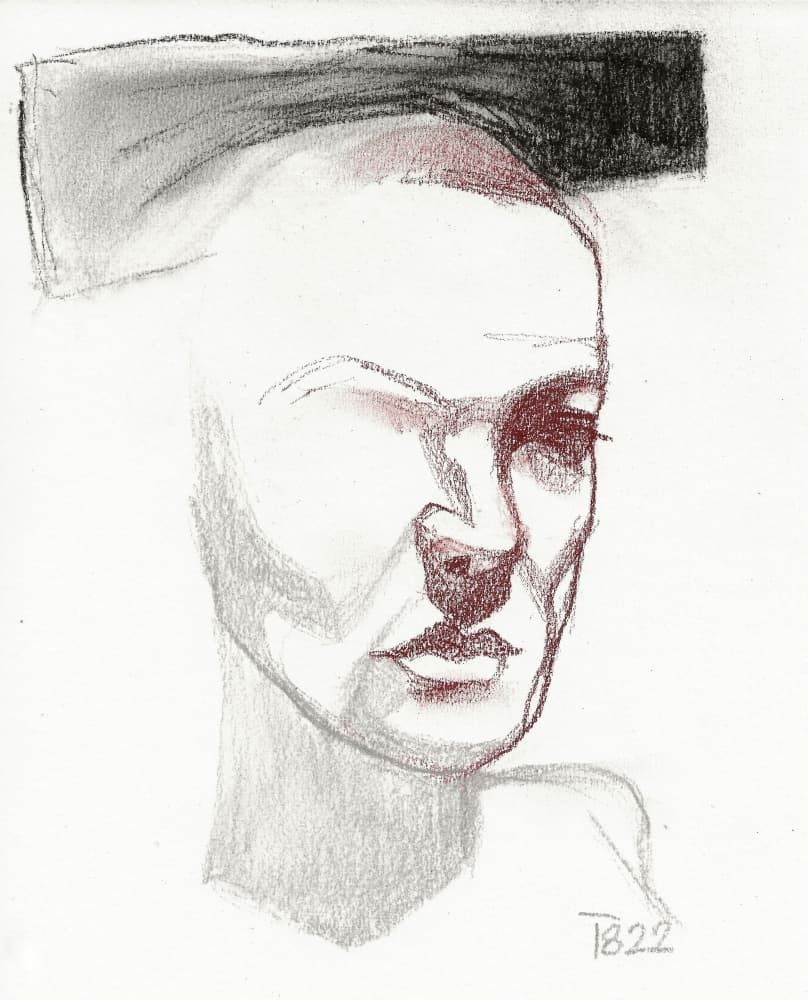 Shadowed Face Study by Tore Bahnson — canvas wall art