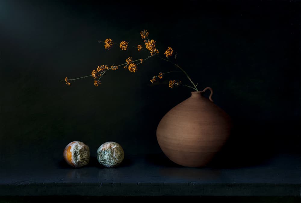 Dark Still Life With Fruit by Juan Antonio Palacios — canvas wall art