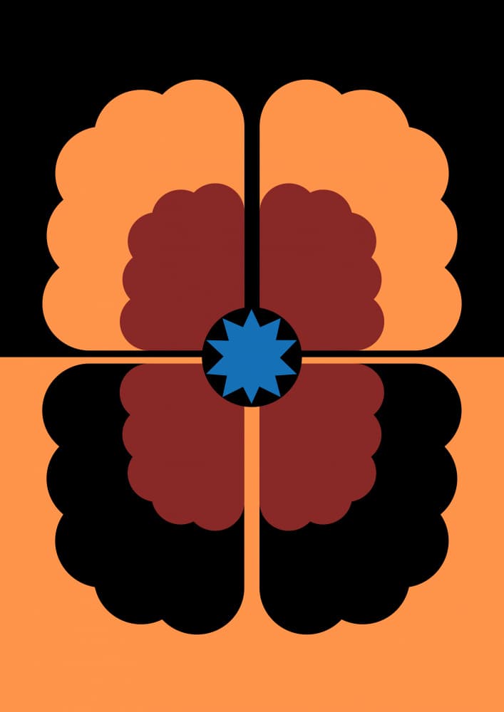 Abstract Geometric Flower by Frances Collett — canvas wall art