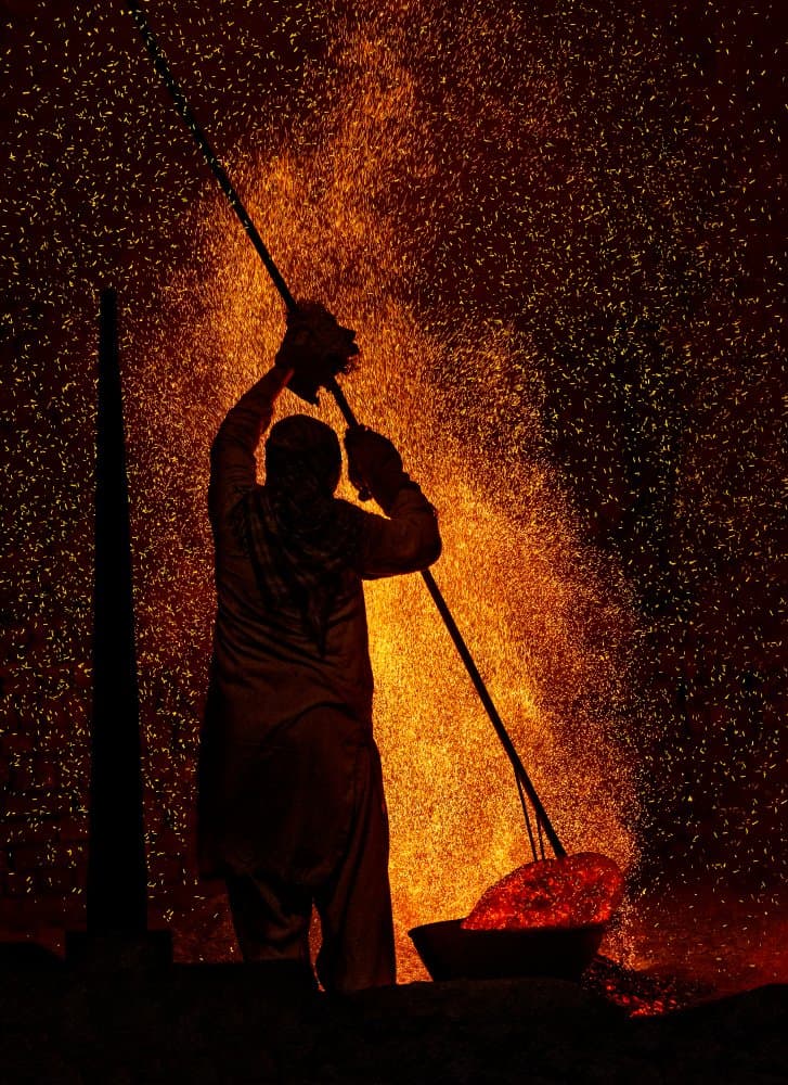 Artisan Forging Metal by Sayyed Nayyer Reza — canvas wall art