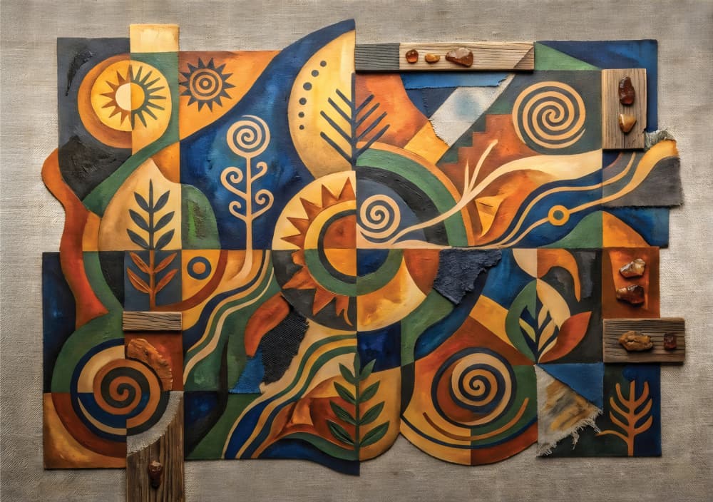 Earthy Organic Patterns by Anete Purina-Purite — canvas wall art