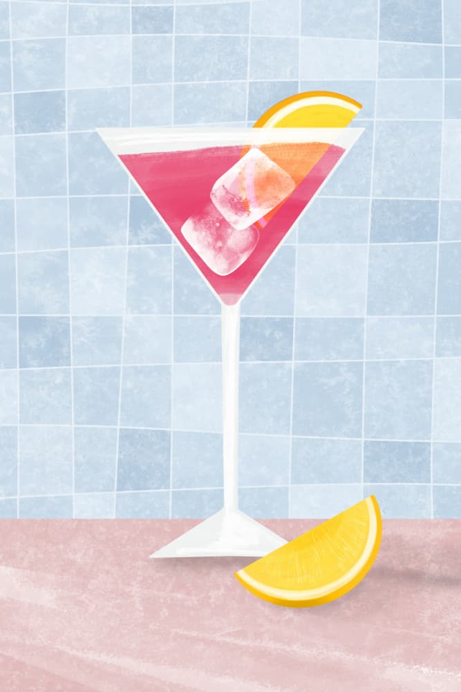 Pink Summer Martini by EMELIEmaria — canvas wall art