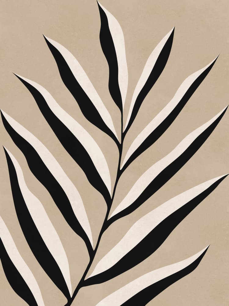Minimalist Palm Leaf by Vitor Costa — canvas wall art