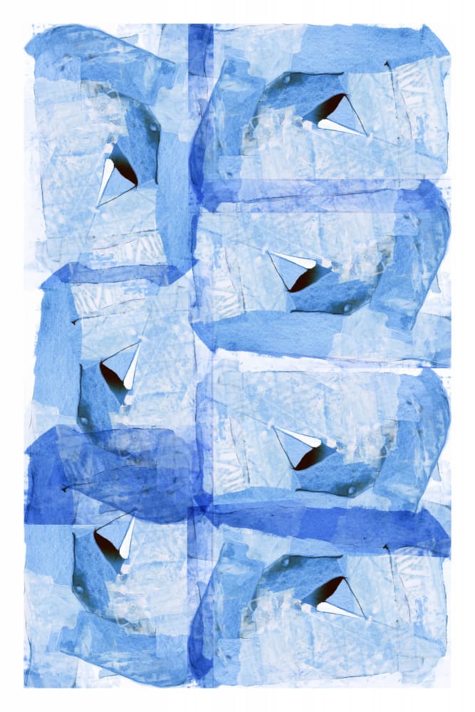 Blue Geometric Forms by cartissi — canvas wall art