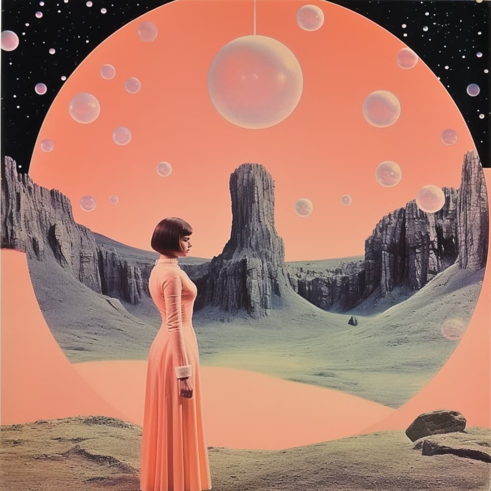 Elegant Woman Alien Sky by Samantha Hearn — canvas wall art