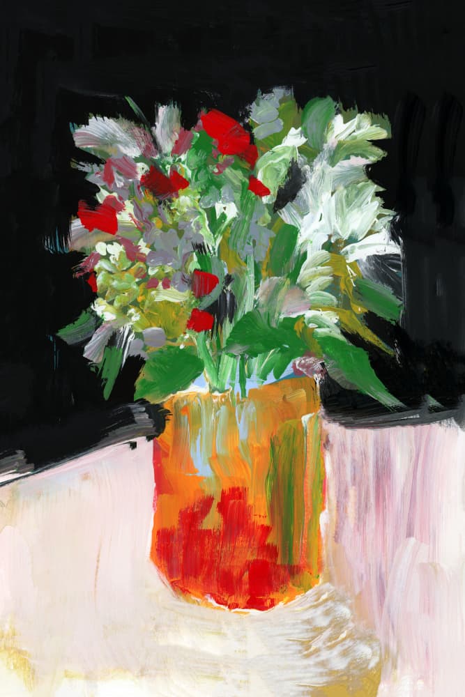 Vibrant Abstract Flowers by cartissi — canvas wall art