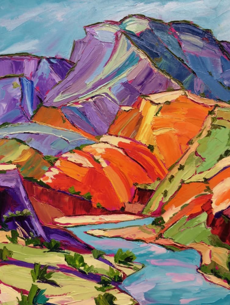 Vibrant Canyon River by Maxine Shore — canvas wall art