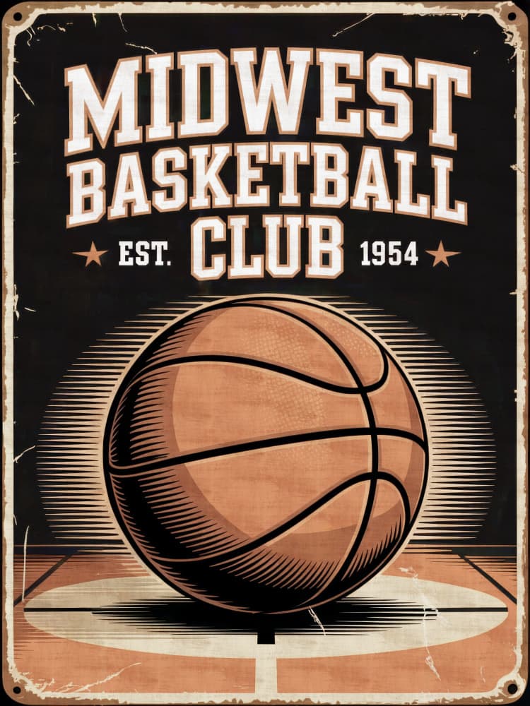 Midwest Basketball Club by Andreas Magnusson — canvas wall art