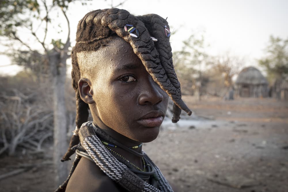 African Braids Portrait by Elena Molina — canvas wall art