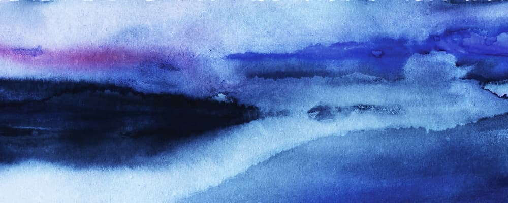 Indigo Horizon Abstract by RodMacIver — canvas wall art