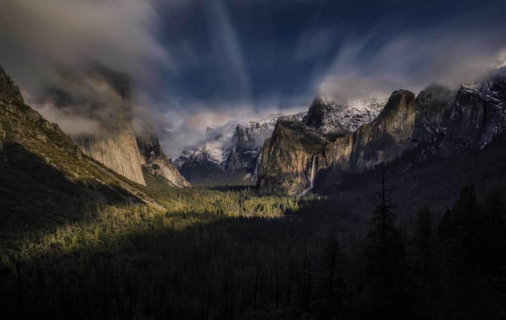 Dramatic Valley Light by Jenny Qiu — canvas wall art