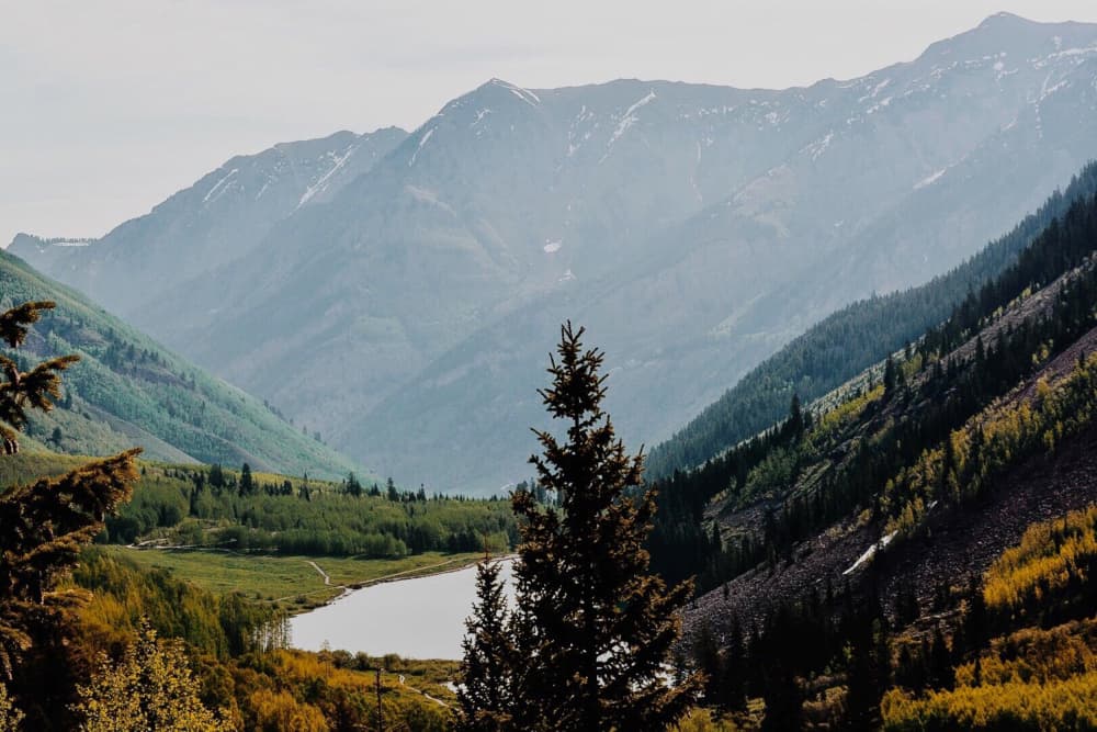 Serene Mountain Lake View by Del Mundo Imagery — canvas wall art