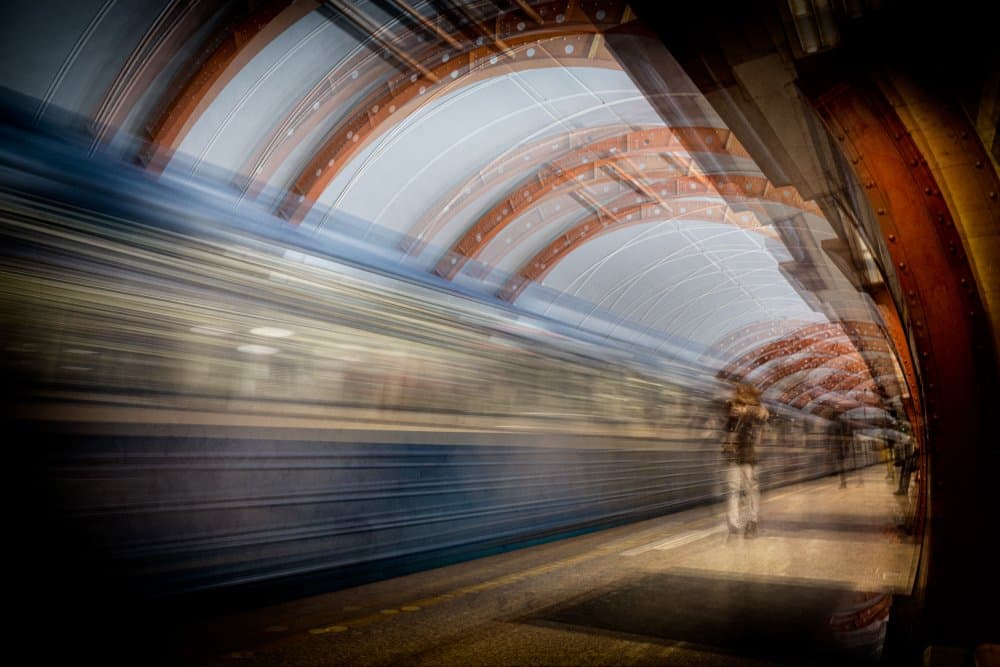 Speeding Subway Blur by Igor Kopcev — canvas wall art