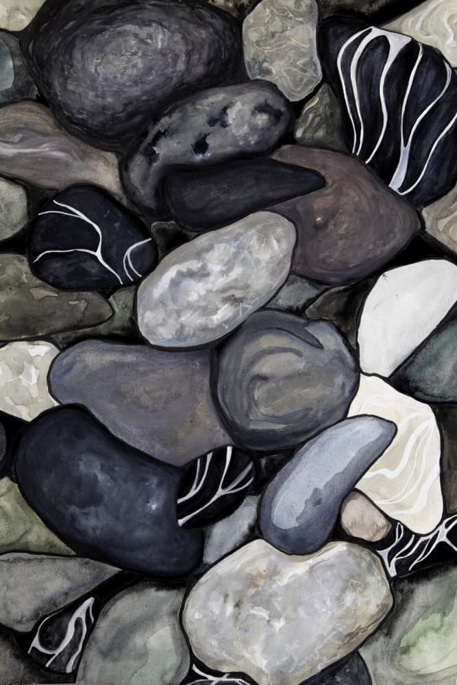 River Stone Patterns by EMELIEmaria — canvas wall art