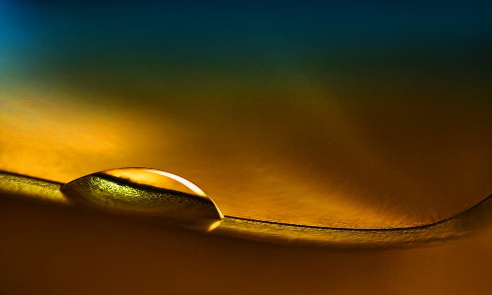 Elegant Golden Drop by Jutta Kerber — canvas wall art