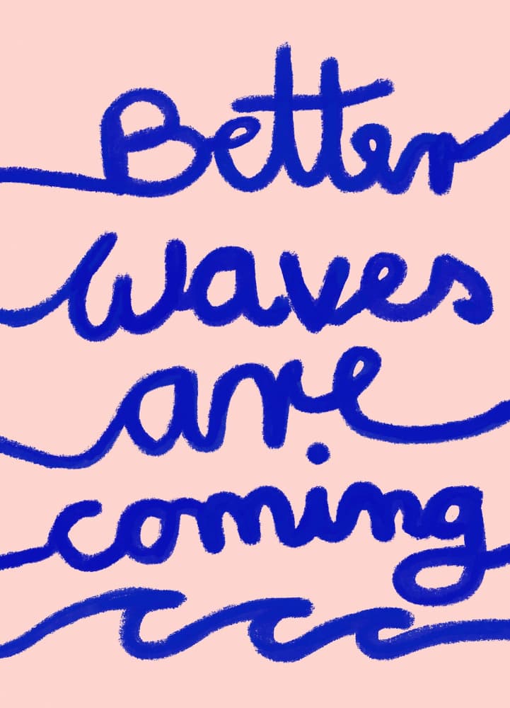 Better Waves Coming by Ute Arnold — canvas wall art