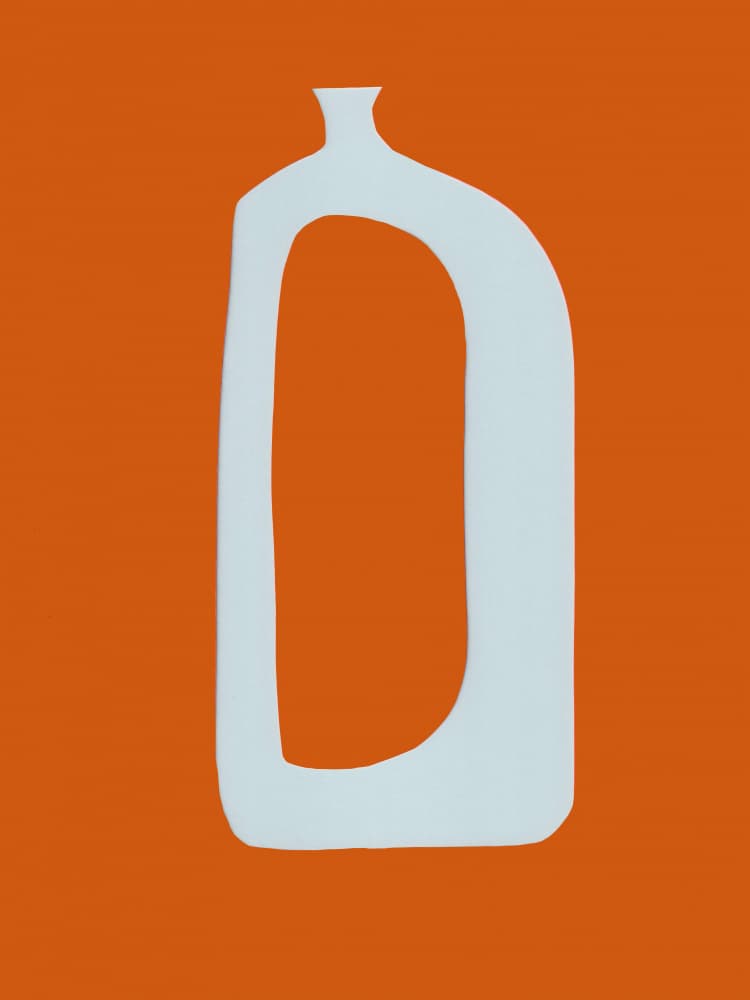 Abstract Orange Vase by Bronwyn Baker — canvas wall art