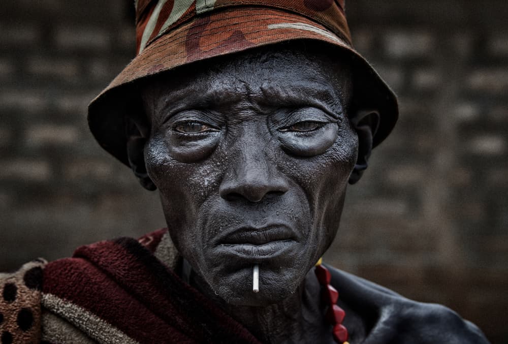 Intense Elder Portrait by Joxe Inazio Kuesta Garmendia — canvas wall art