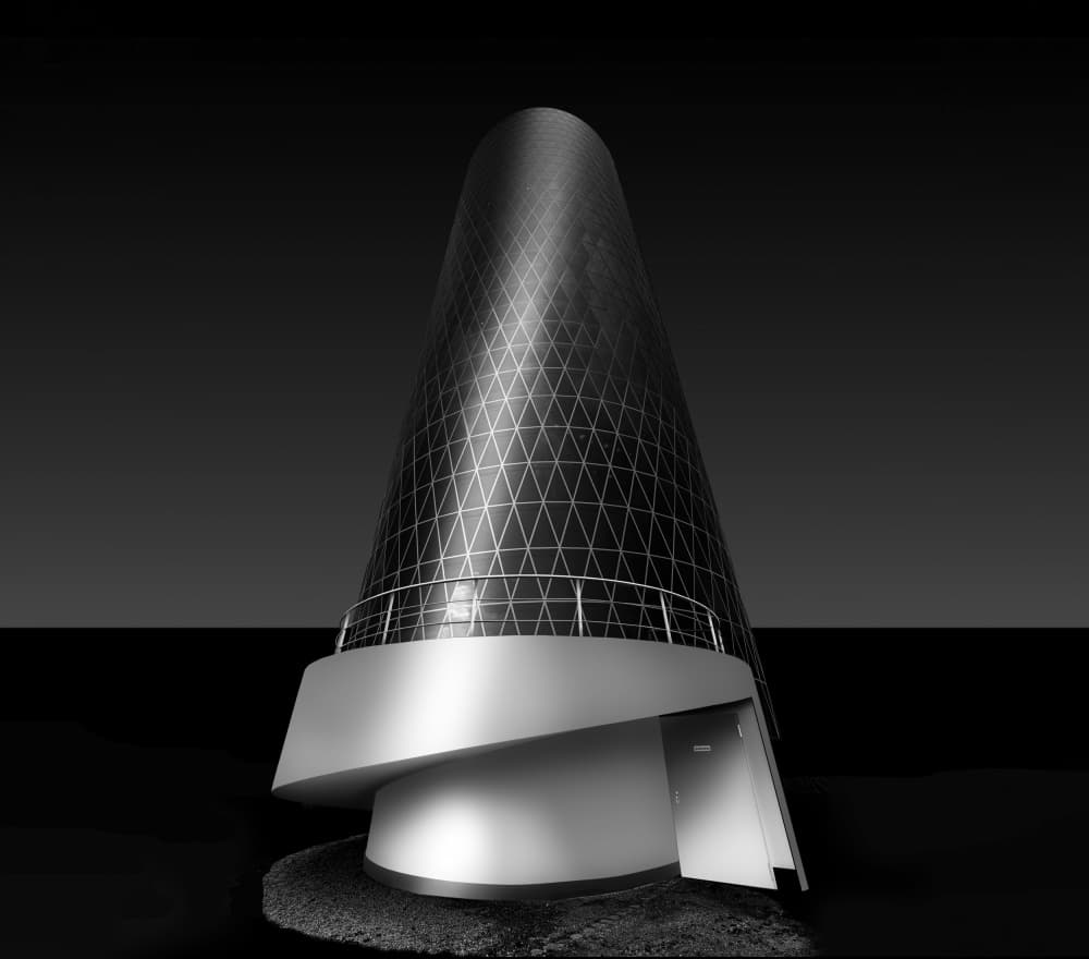 Geometric Conical Architecture by jordiegeatorrent — canvas wall art