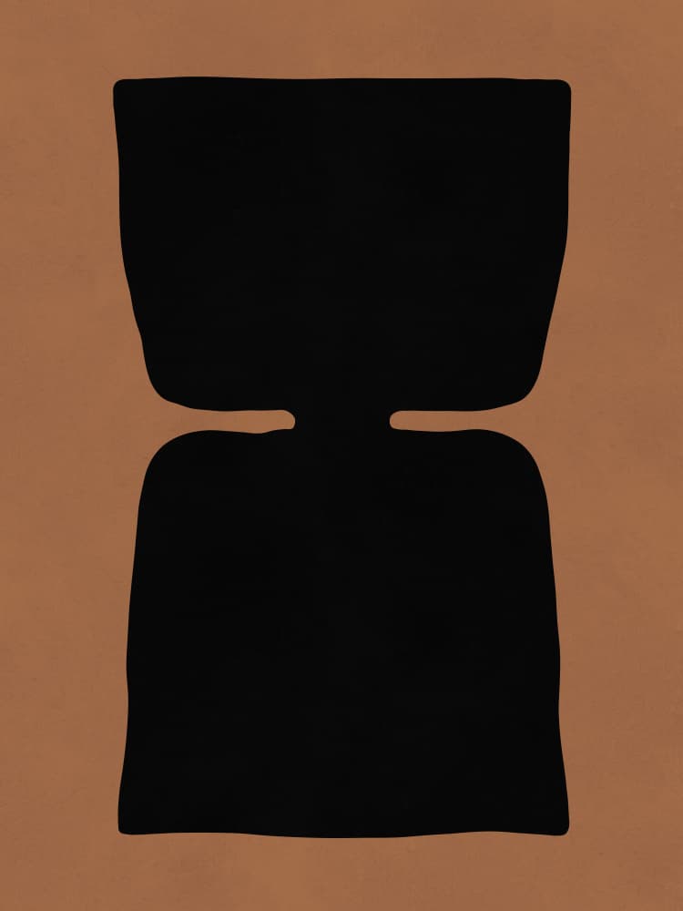 Minimal Black Form by Vitor Costa — canvas wall art
