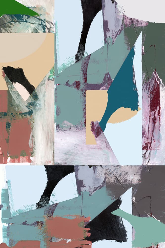 Muted Abstract Composition by cartissi — canvas wall art